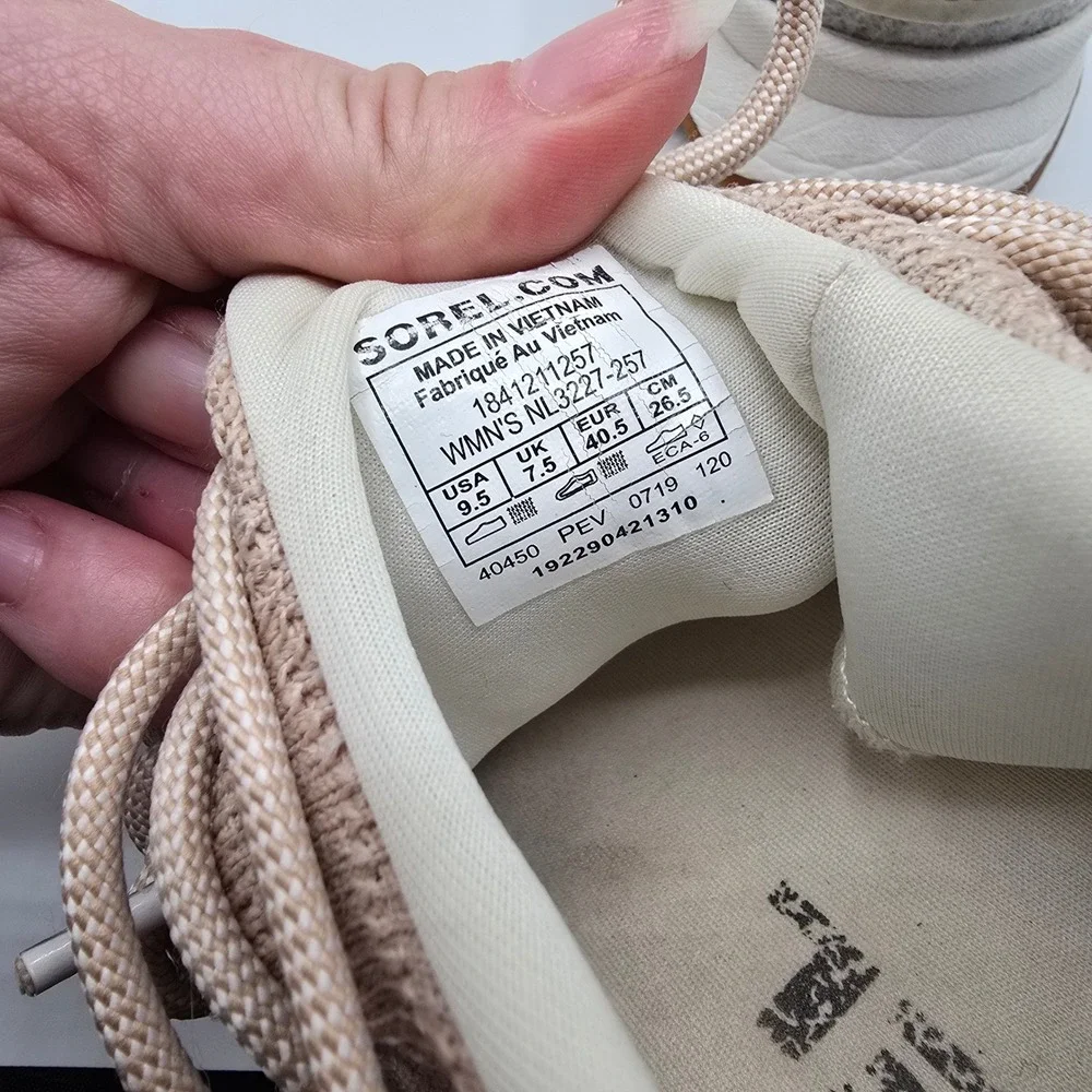 Sorel Kinetic Ripple Sneakers Pink Knit Lace Up‎ Athletic Women's Shoes Size 9.5